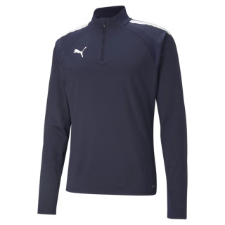 PUMA TEAMLIGA 1/4 ZIP TOP BLEU MARINE