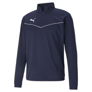 PUMA TEAMRISE 1/4 ZIP TOP BLEU MARINE