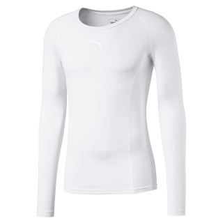 PUMA TEAMLIGA BASELAYER TEE LS BLANC