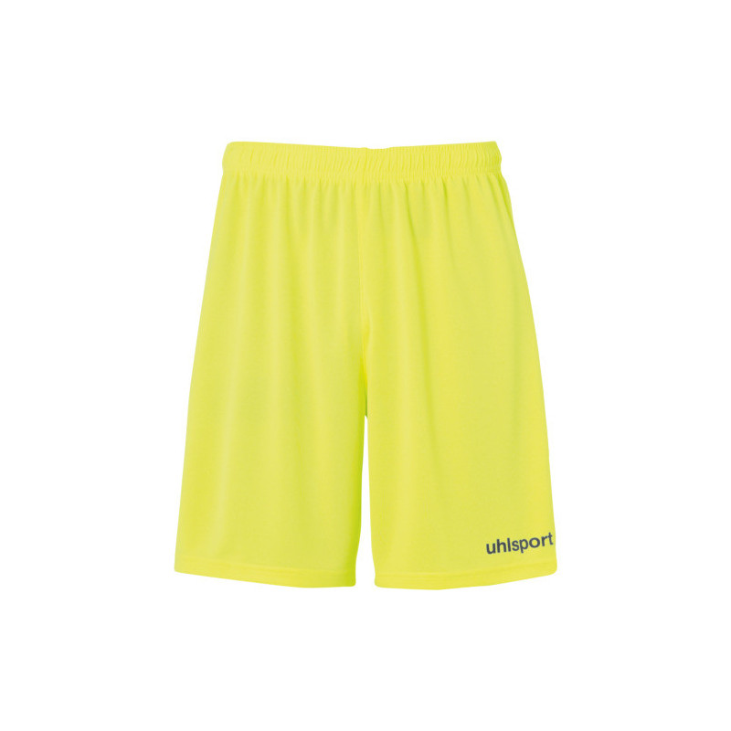 UHLSPORT CENTER BASIC SHORT WITHOUT SLIP JAUNE FLUO NOIR