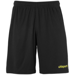 UHLSPORT CENTER BASIC SHORT WITHOUT SLIP NOIR/JAUNE FLUO